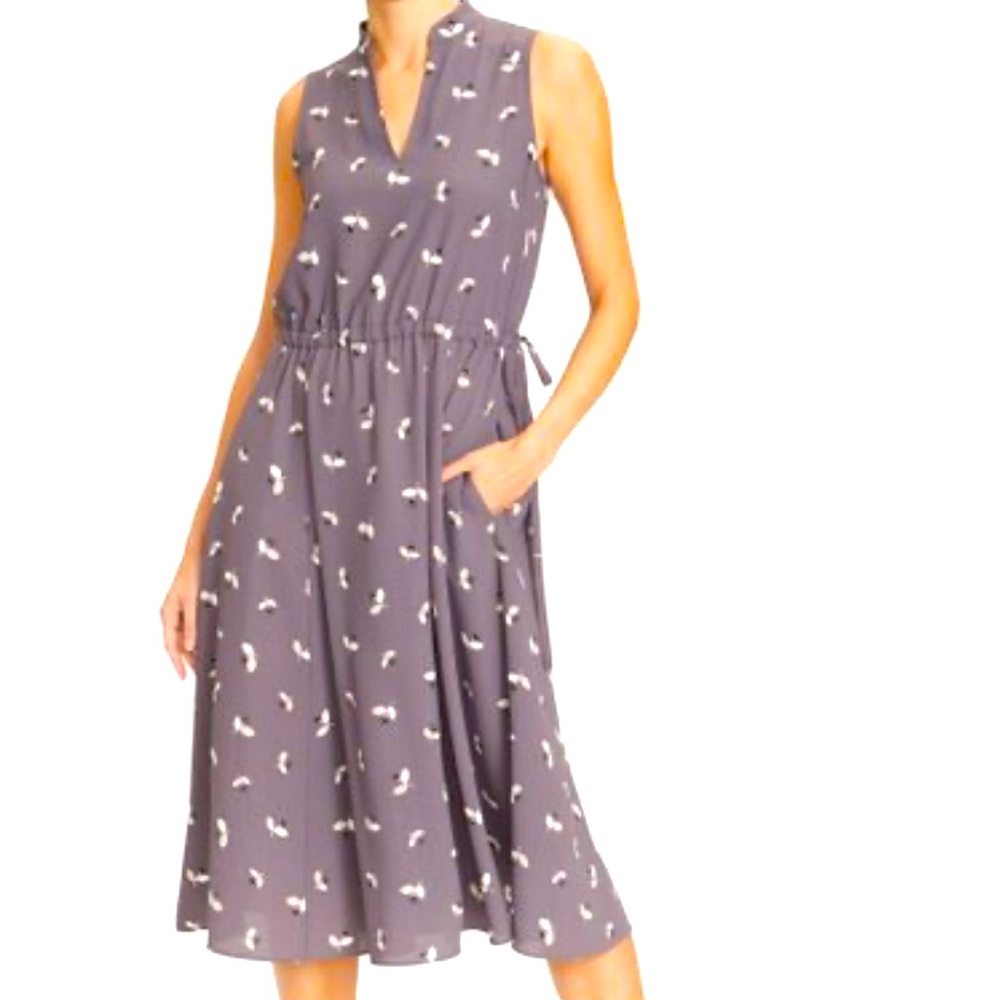 Anne Klein Drawstring Flowy Midi Dress XS - NWOT